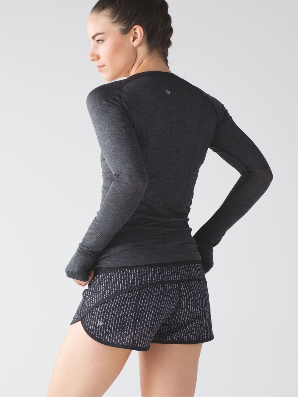 Lululemon Speed Short Pinstripe Black White / Black